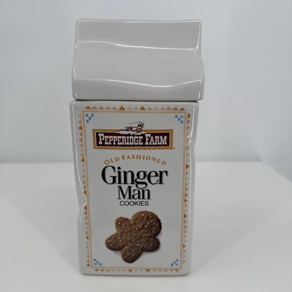 Vintage Pepperidge Farm Cookie Jar Chocolate Chip And Ginger‎ Man Cookie Jar USA
